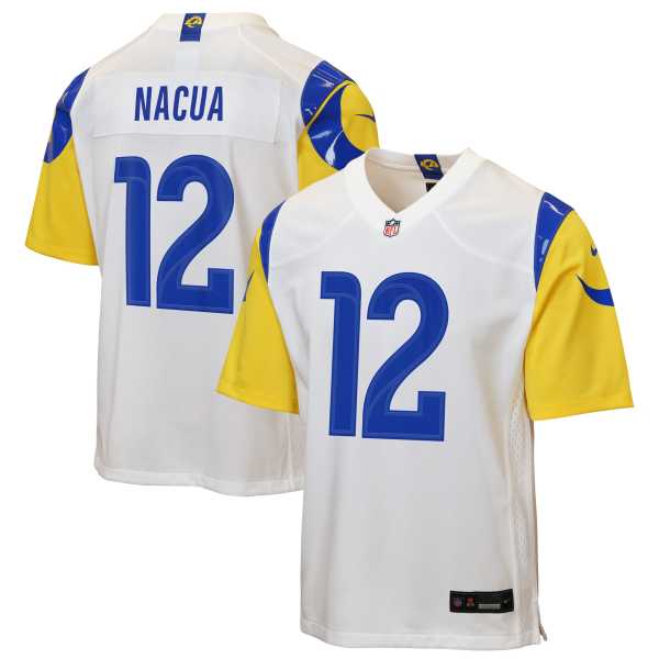 Youth Los Angeles Rams Puka Nacua White Game Jersey