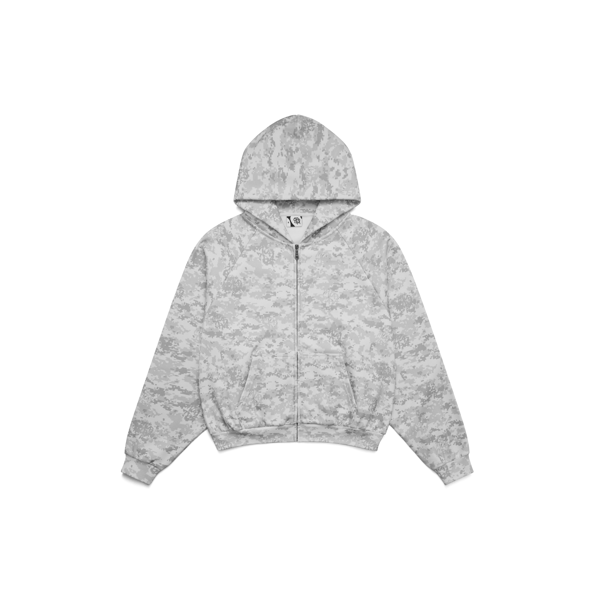 Glitch Hood (Light Grey) image 1