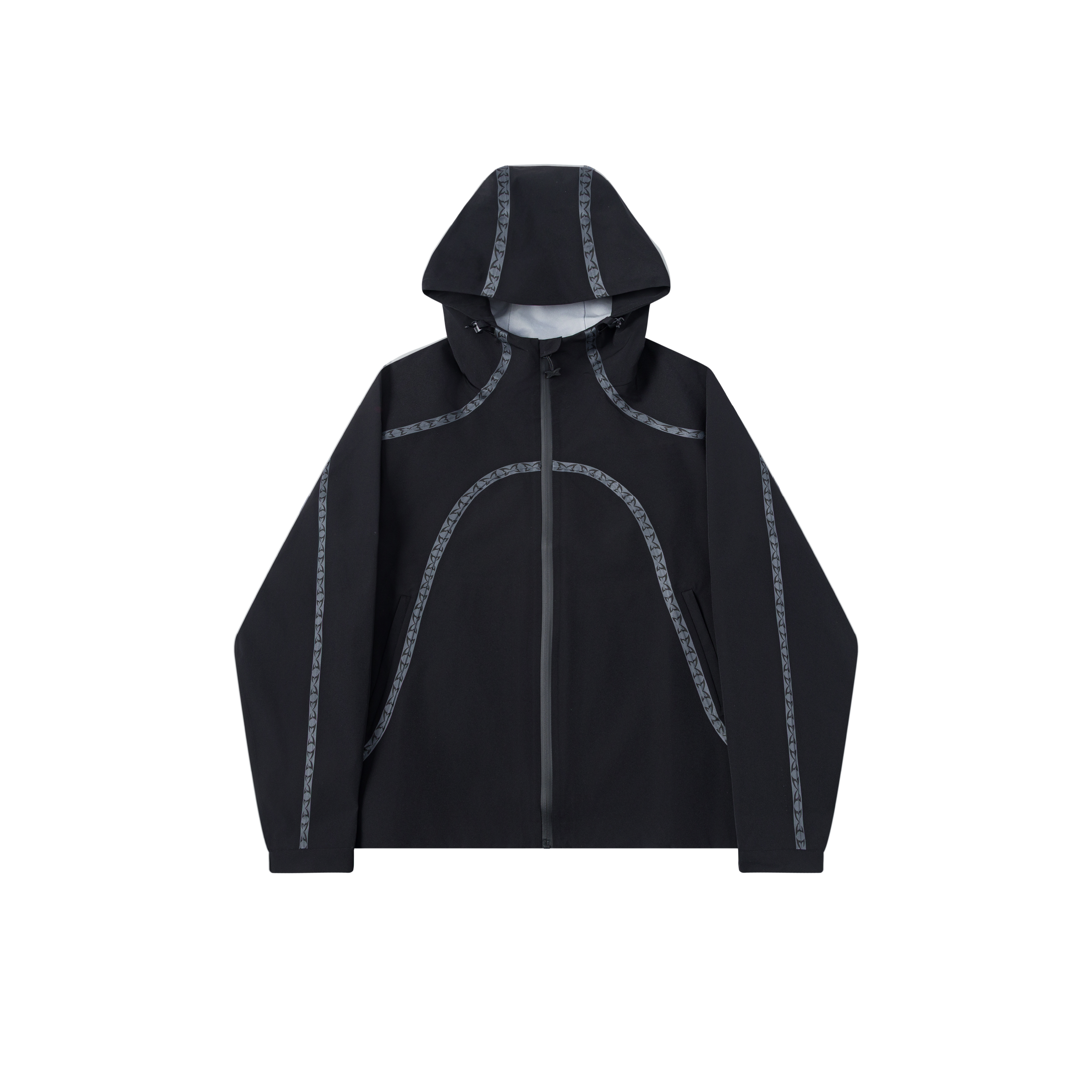 Contrast-stitch jacket (black)