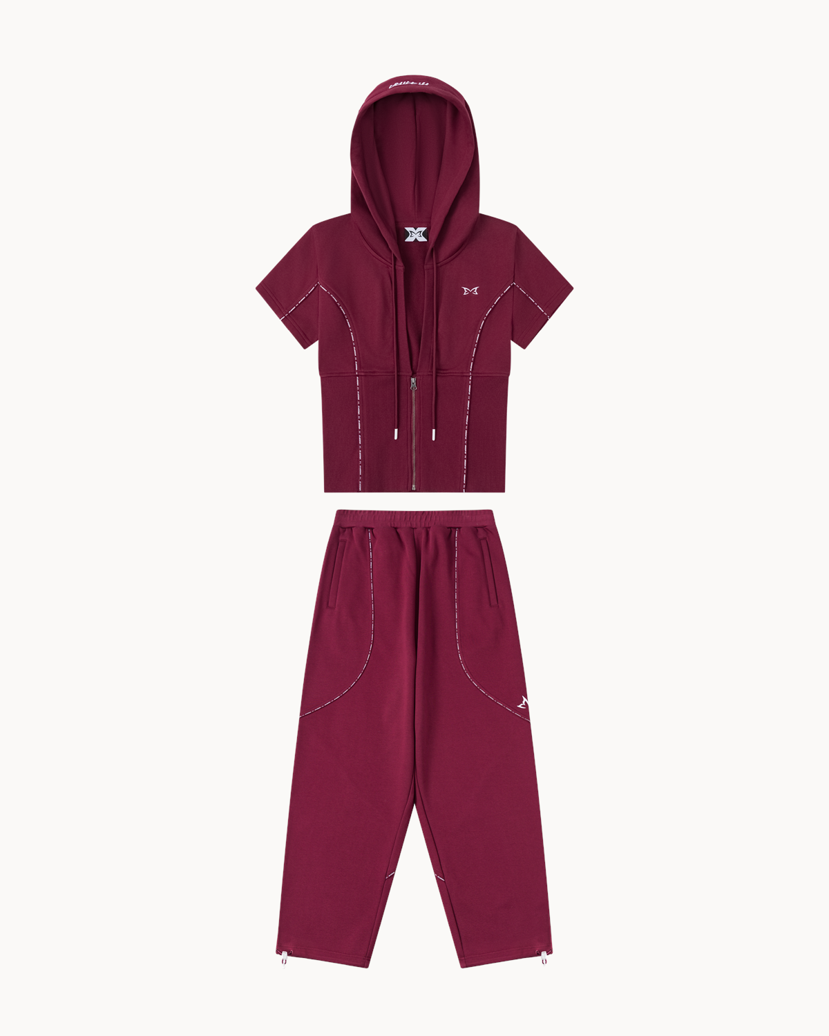 Maroon everyday set complete set - top and trousers included