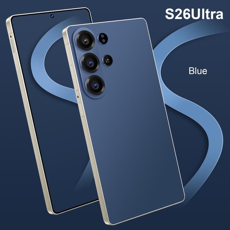 S26 Ultra Estilo Smartphone 7.3" 12GB RAM 256GB 5G Cámara 108MP Batería 8800mAh Desbloqueo Facial Experiencia Ultra Celular Pareja con Pantalla Full HD y Procesador 12Core