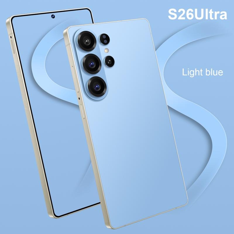 S26 Ultra Estilo Smartphone 7.3" 12GB RAM 256GB 5G Cámara 108MP Batería 8800mAh Desbloqueo Facial Experiencia Ultra Celular Pareja con Pantalla Full HD y Procesador 12Core