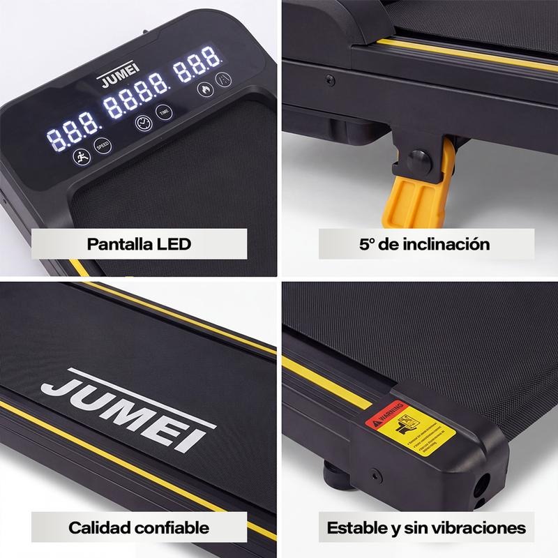 Caminadora Eléctrica Jumei 2HP con Inclinación, Velocidad 1‑10 Km/h, Carga Máxima 120 Kg