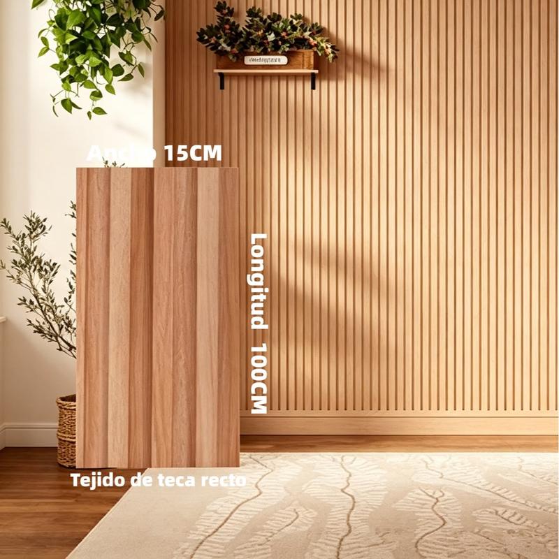20 pz Lambrin 3D, Material PVC y Grano de Madera, 1mx17cm, Facil Instalacion, Panel Decorativo Para Pared, Grano de Madera, Lambrin Decorativo, Mejoras del Hogar, Decoracion Habitacion, Sala de Estar, Cocina