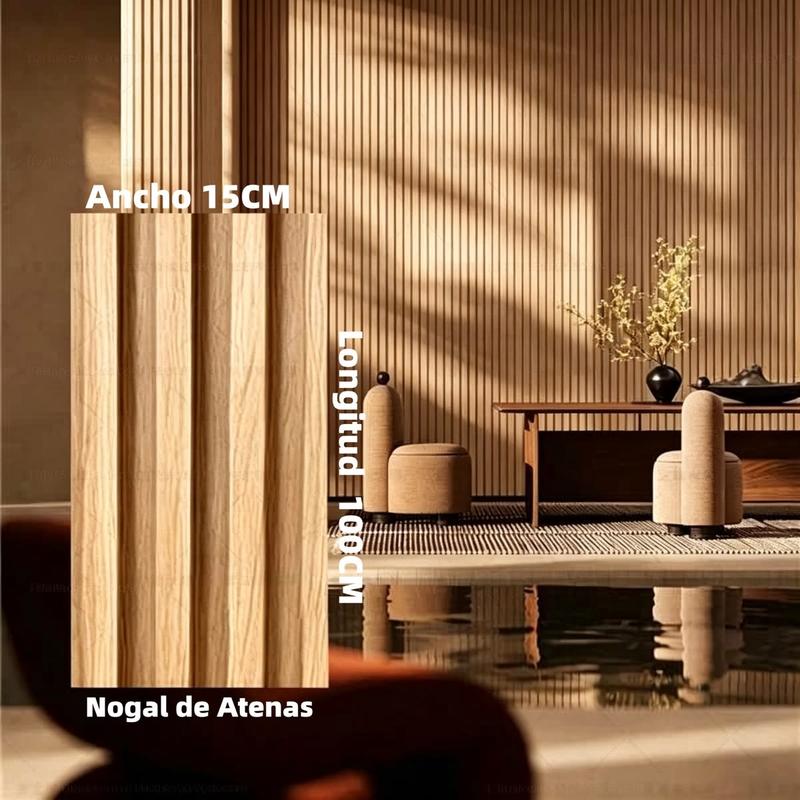 20 pz Lambrin 3D, Material PVC y Grano de Madera, 1mx17cm, Facil Instalacion, Panel Decorativo Para Pared, Grano de Madera, Lambrin Decorativo, Mejoras del Hogar, Decoracion Habitacion, Sala de Estar, Cocina