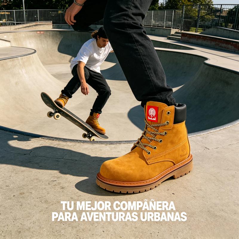 Botas Camperas Amarillas Estilo Resistente al Agua para Hombre y Mujer Suela Antideslizante para Trabajo y Senderismo Moda Urbana