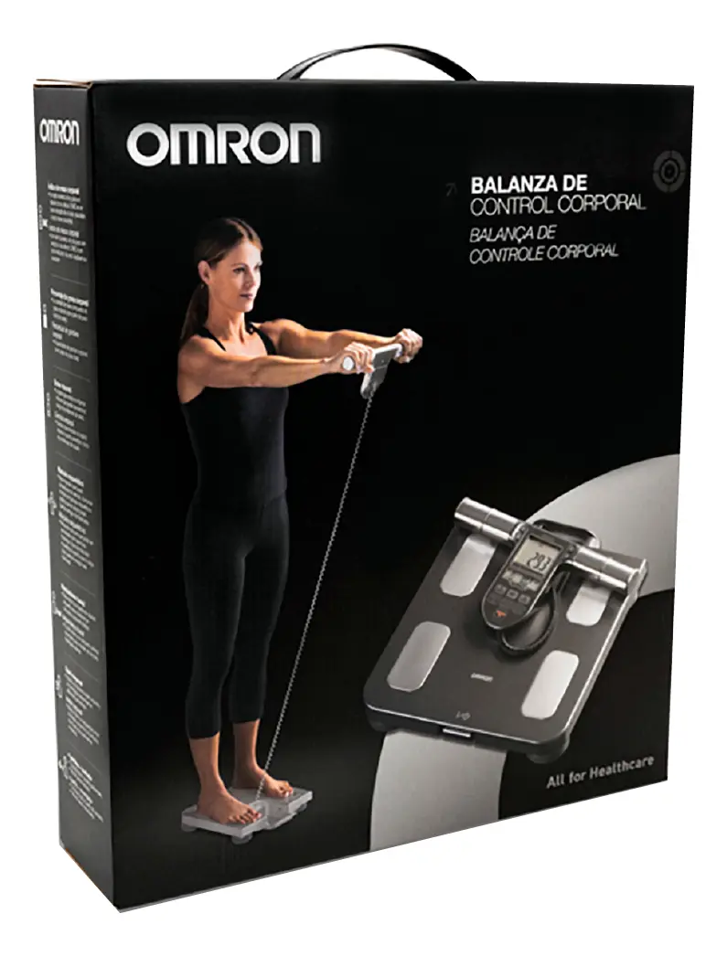 OMRON Báscula Digital de Composición Corporal HBF-514C – Analiza Grasa, Músculo, IMC y Metabolismo, 4 Usuarios + Invitado y Memoria de Seguimiento
