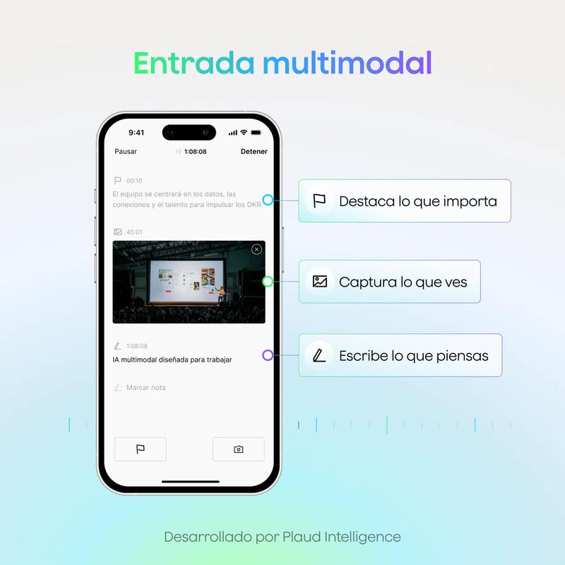 Plaud Note Pro grabadora de voz profesional con IA para reuniones de negocios, llamadas & entrevistas, 4 micrófonos MEMS, pantalla de visualización instantánea, autonomía de 50 horas, transcripción & resumen con IA, gadget de oficina premium & regalo de n
