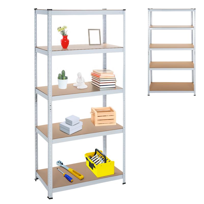 Rack Estante Metálico Mueble Organizador Gabinete Anaquel 5 Niveles Multifuncional 2 en 1 Selectshop