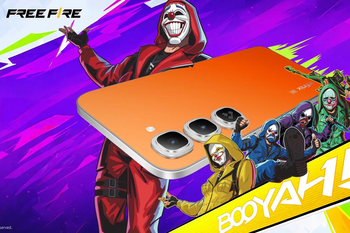 INFINIX HOT 70 Pro 5G Edición Free Fire TikTok Exclusiva | 8GB+256GB | Incluye Caja de Regalo | MediaTek Dimensity 7100, IPS LCD, 45W, NFC | Negro