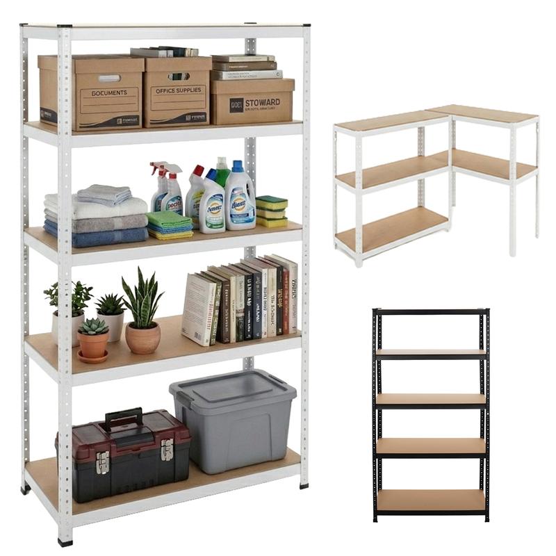 Rack Estante Metálico Mueble Organizador Gabinete Anaquel 5 Niveles Multifuncional 2 en 1 Selectshop
