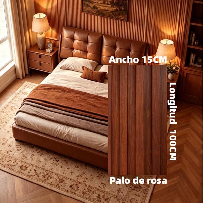 20 pz Lambrin 3D, Material PVC y Grano de Madera, 1mx17cm, Facil Instalacion, Panel Decorativo Para Pared, Grano de Madera, Lambrin Decorativo, Mejoras del Hogar, Decoracion Habitacion, Sala de Estar, Cocina