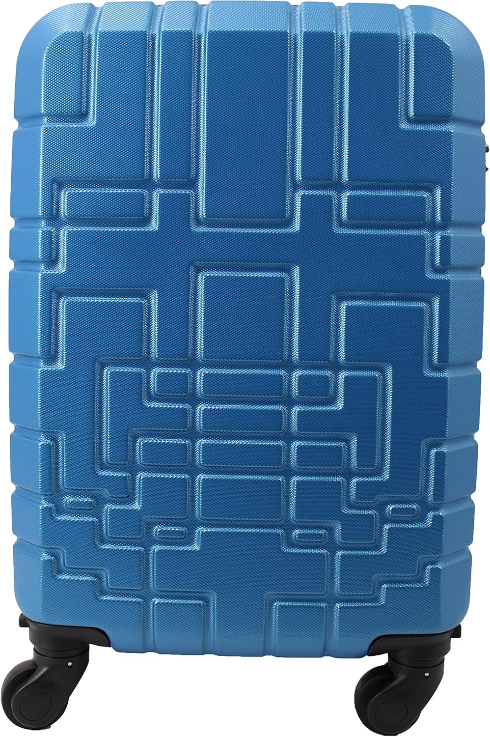 Maleta R.Leone EasyJet, 45 x 36 x 20 cm, ABS, 4 ruedas autónomas (Azul, Maleta 611 50 x 33 x 20 cm)