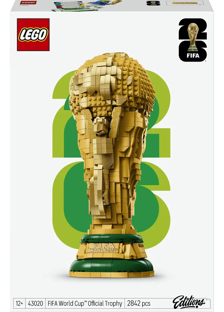 LEGO Editions Trofeo Oficial de la Copa Mundial de la FIFA 43020; réplica coleccionable a tamaño real; regalo para aficionados del fútbol y recuerdo único del Mundial; 12+