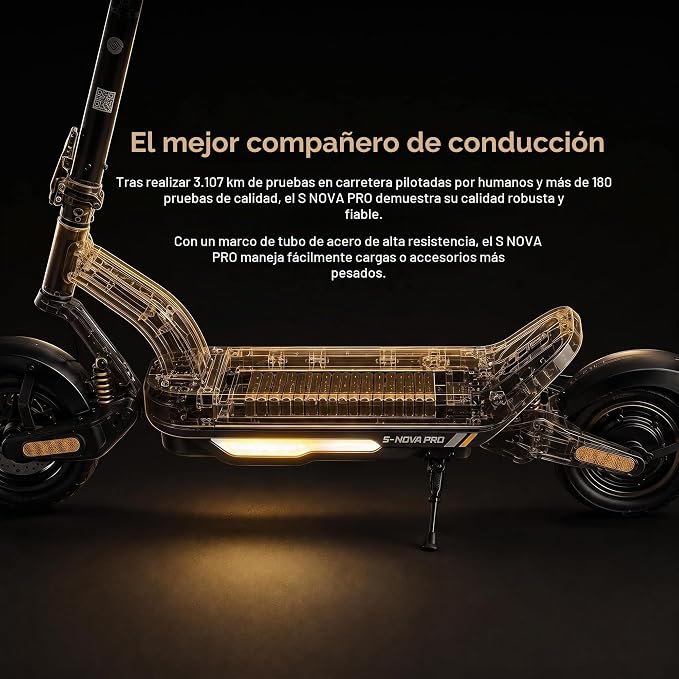 Patinete eléctrico isinwheel S NOVA PRO, 28 mph, 1000 W, autonomía de 38 millas
