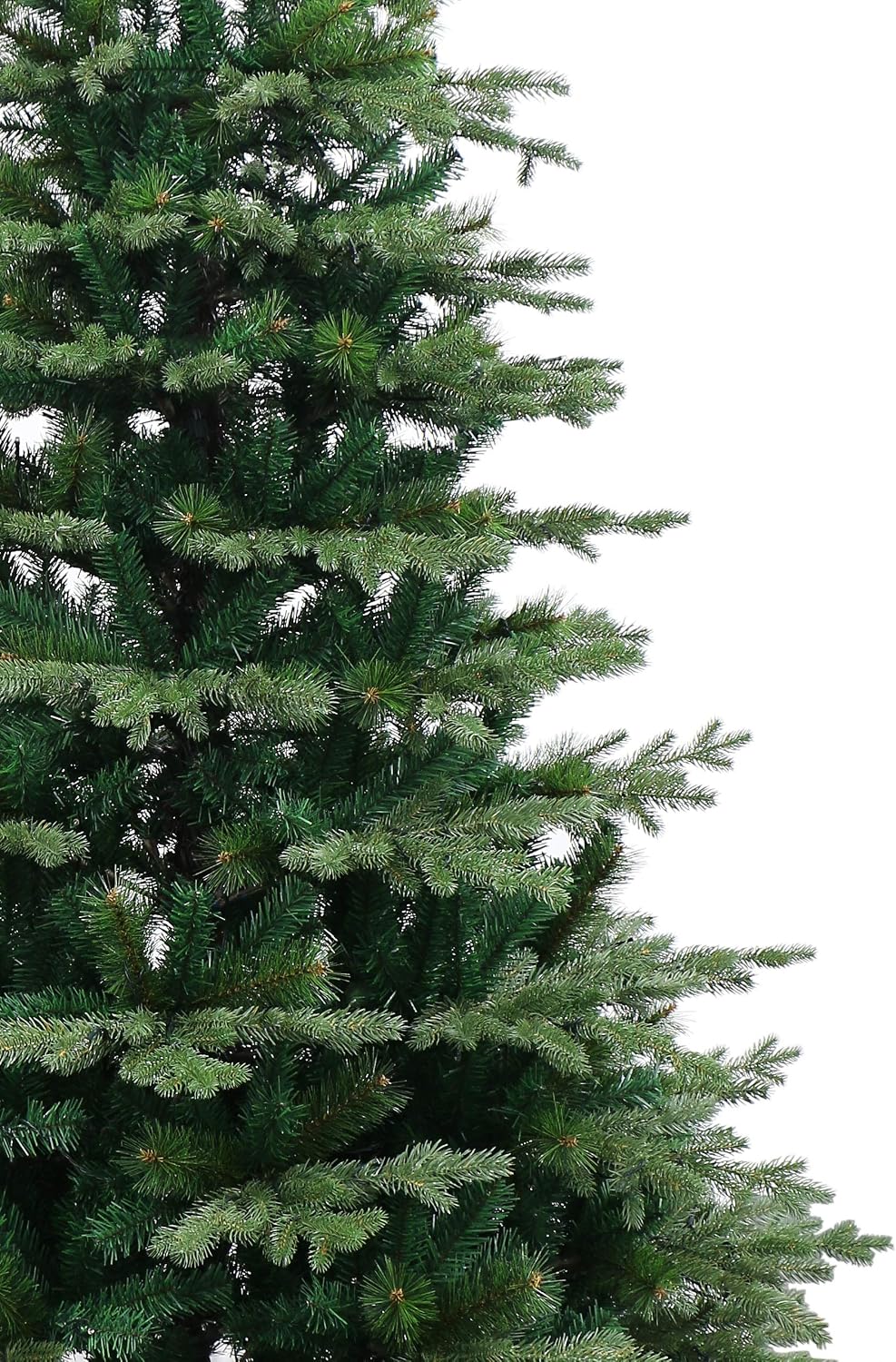 Árbol de Navidad artificial de abeto balsámico europeo sin iluminación de 7 pies; árbol realista 