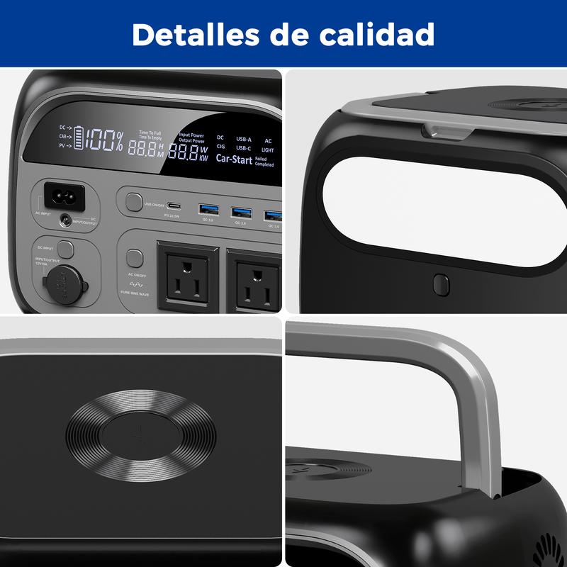 CTOLITY AP400 Generador Solar Portátil 346Wh 500W Batería LiFePO4 150W Carga Rápida Inalámbrica 4000+ Ciclos UPS Instantáneo para Cortes de Luz Emergencias Respaldo de Energía Camping Viajes Hogar Exterior Generador Eléctrico Portátil Batería de Respaldo