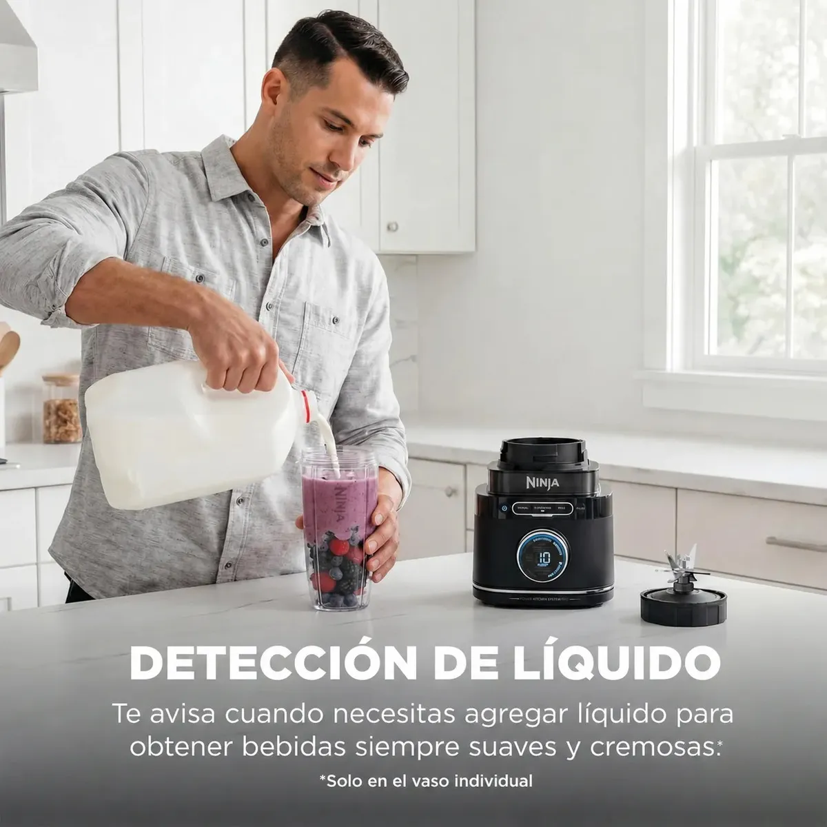 Sistema de Cocina Ninja® Detect™ Power Blender + Procesador Pro con BlendSense™, Vaso de 2.1 L, 1800 W
