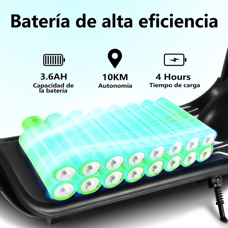 HONEY WHALE JL005 Scooter Eléctrico Infantil 18KM/H-350W-10KM-3.6AH-(MAX)Velocidad-Potencia-Autonomía-Capacidad de la Batería, Patin Eléctrico para Niños y Niñas con Asiento, Altavoz Bluetooth HONEYWHALE