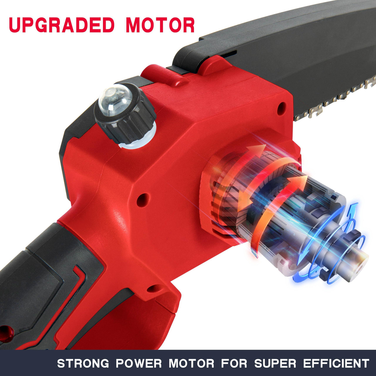 Mini motosierra KEHIPI de 8 pulgadas para batería MAKITA de 18 V, motosierra inalámbrica de mano con sistema de lubricación y bloqueo de seguridad, ideal para poda de árboles y corte de madera (SIN BATERÍA)
