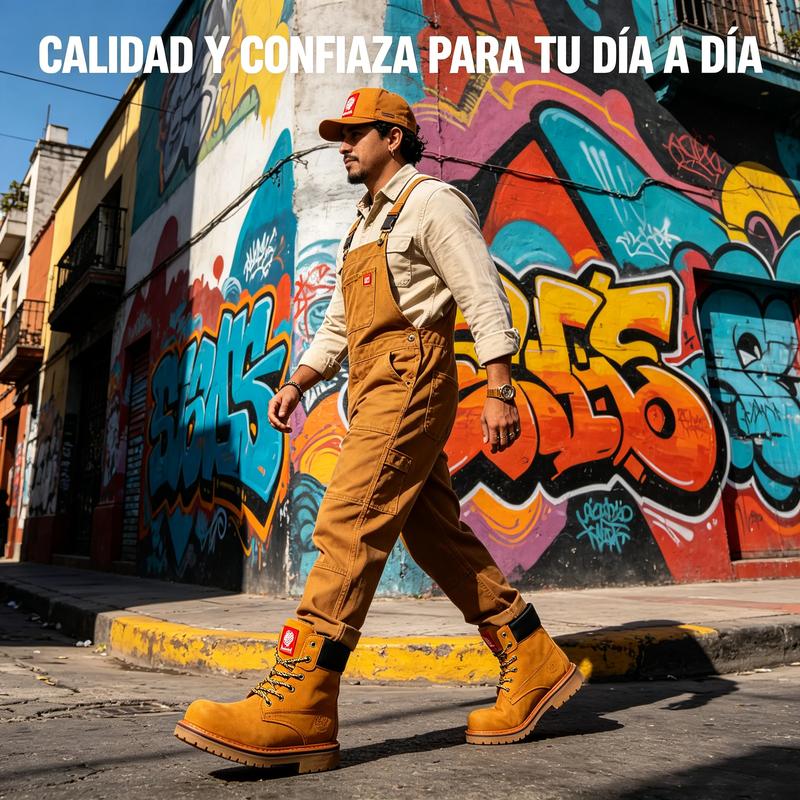 Botas Camperas Amarillas Estilo Resistente al Agua para Hombre y Mujer Suela Antideslizante para Trabajo y Senderismo Moda Urbana