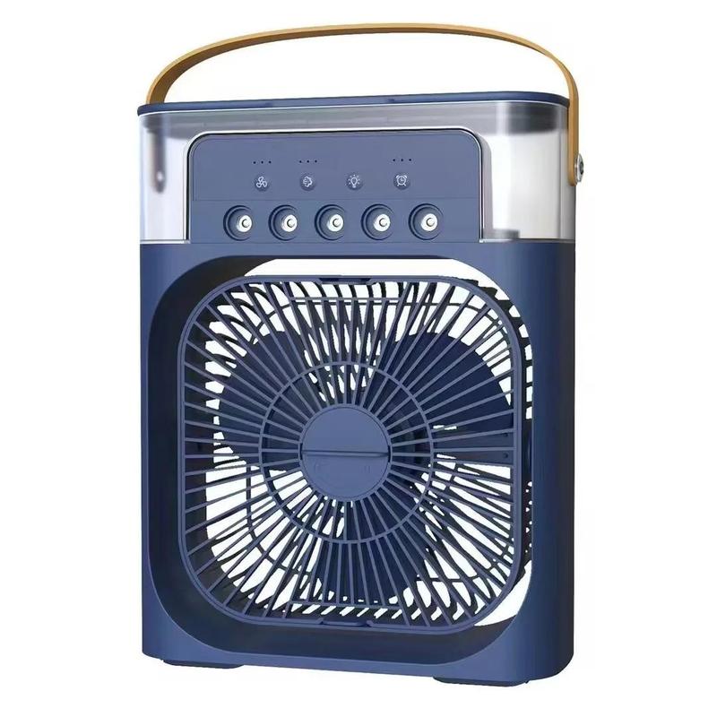3 In 1 Air Conditioner Fan, Mini Evaporative Air Cooler with Night Light, Cooling Fan with 600ml Water Tank (Support Mobile Power Supply Used Together)