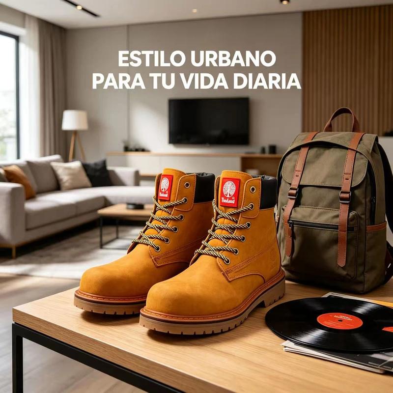 Botas Camperas Amarillas Estilo Resistente al Agua para Hombre y Mujer Suela Antideslizante para Trabajo y Senderismo Moda Urbana