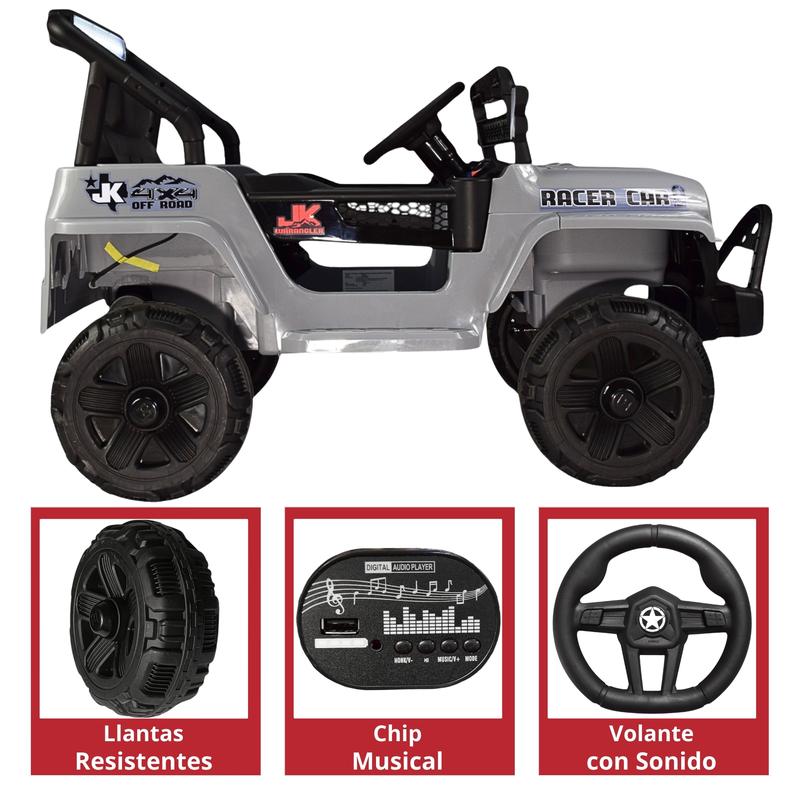 Camioneta Montable Eléctrica para Niños Control Remoto 12v