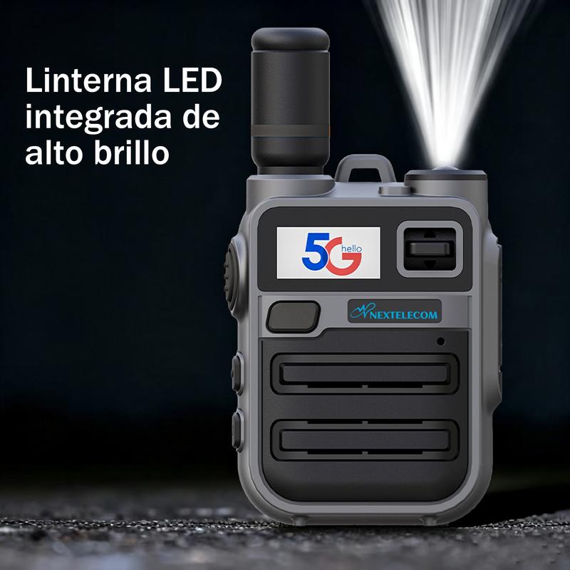 Walkie-talkies K28  5G POC, alcance ilimitado, Radio de red pública, sin cuotas SIM de por vida，radio portátil bidireccional, comunicación bidireccional para adultos, pulsar para hablar (PTT), batería recargable de larga duración, carcasa metálica resiste