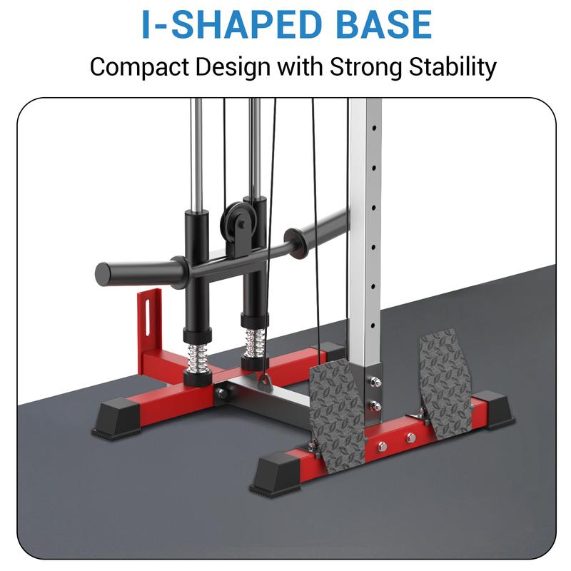 montaje en pared Máquina de cable,Doble cruce de cables Pulley Máquina,Máquina desplegable LAT con sistema de Pulley ajustable con 20 Ajustes de altura para el entrenamiento completo de fuerza corporal