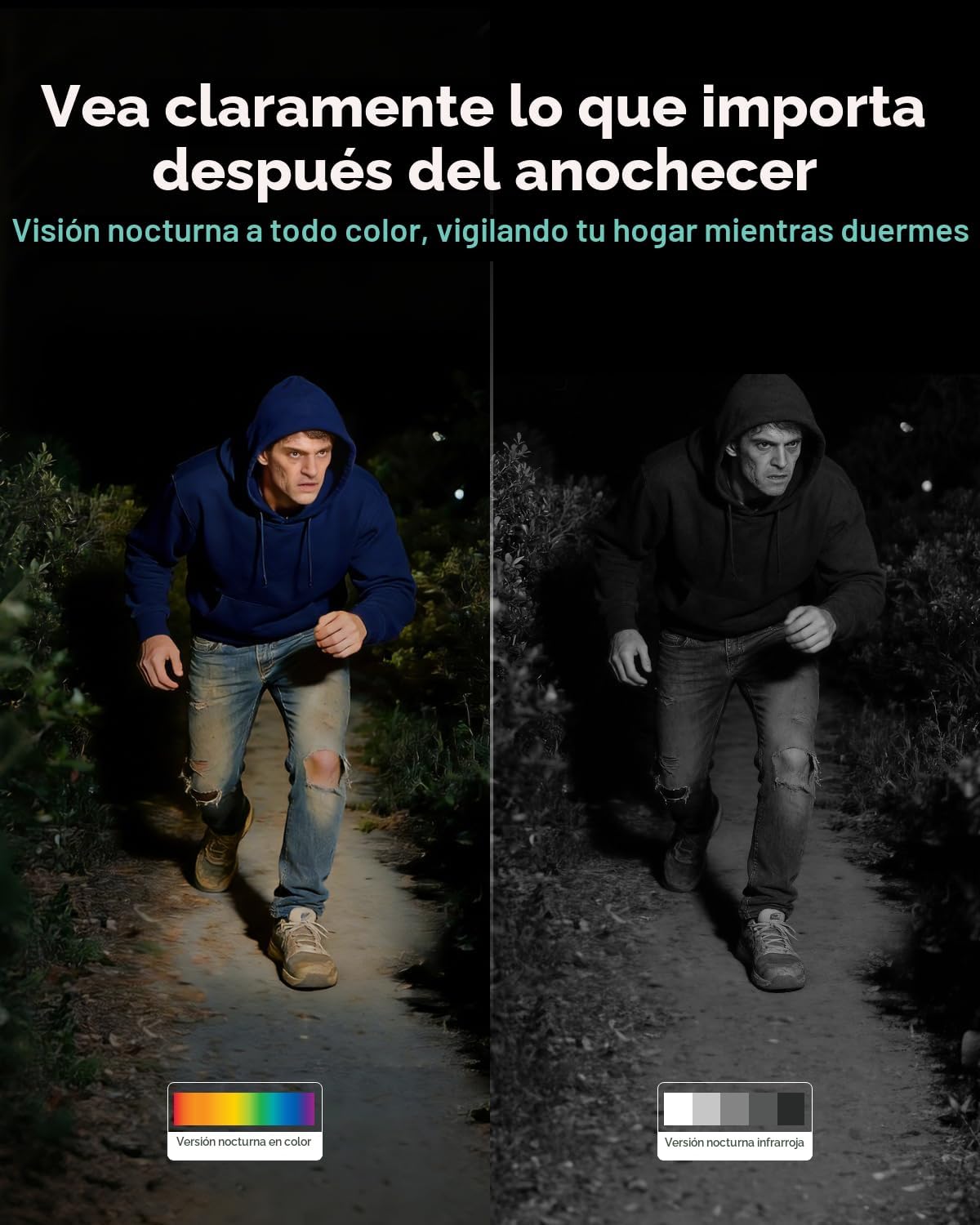 BOTSLAB - Cámara de seguridad inalámbrica 4K para exteriores-Dos cámaras