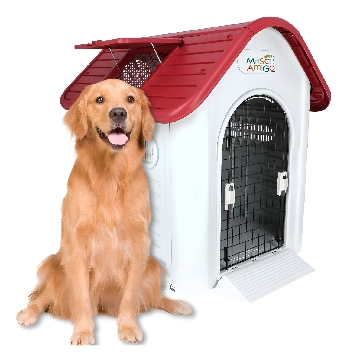 Casa Para Perro Razas Grandes Con Puerta Térmica Mascoamigo