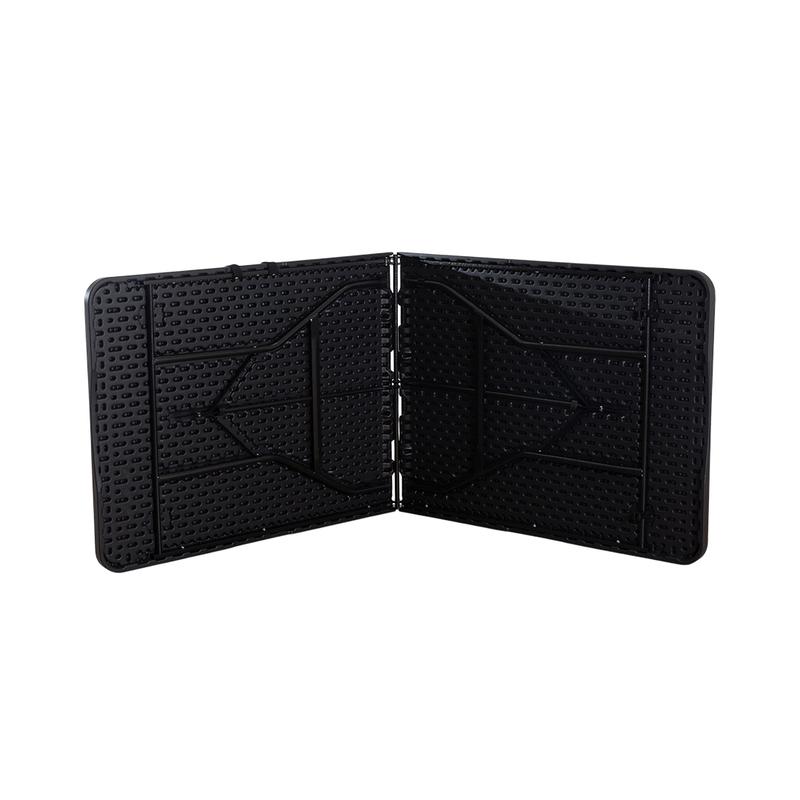 Paquete 4 Mesas Plegables Negras 180 cm Portátiles Resistencia 80KG para Eventos Familiares Interior y Exterior