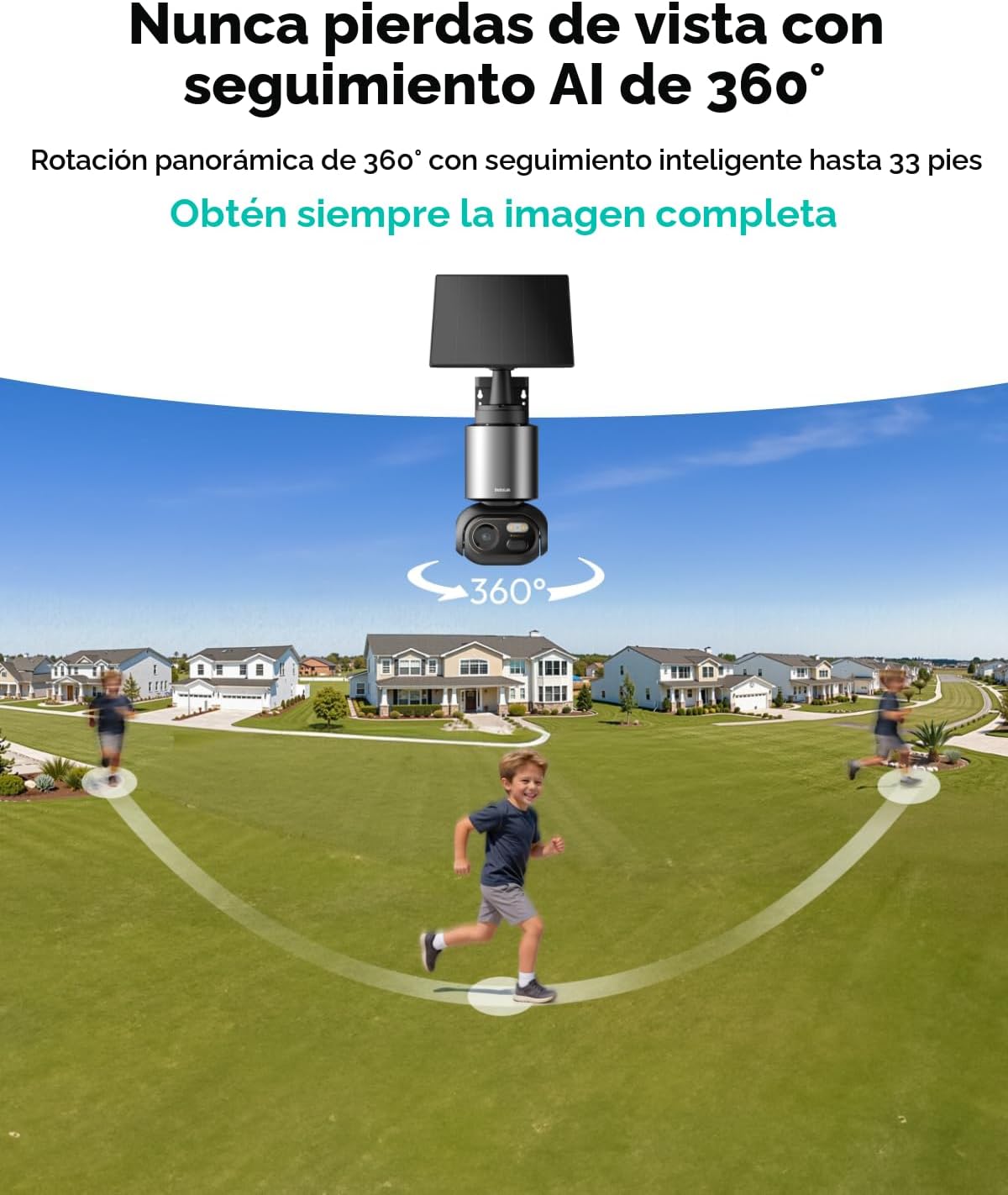 BOTSLAB - Cámara de seguridad inalámbrica 4K para exteriores-Dos cámaras