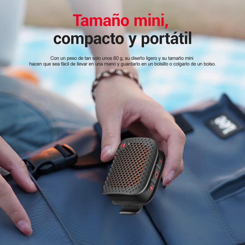MONSTER altavoz Bluetooth portátil magnético, sonido estéreo Hi‑Fi con graves potentes, Bluetooth 6.0, emparejamiento estéreo TWS, resistente al agua IPX7, mini altavoz inalámbrico con batería de larga duración para viajes, camping, exteriores y fiestas -