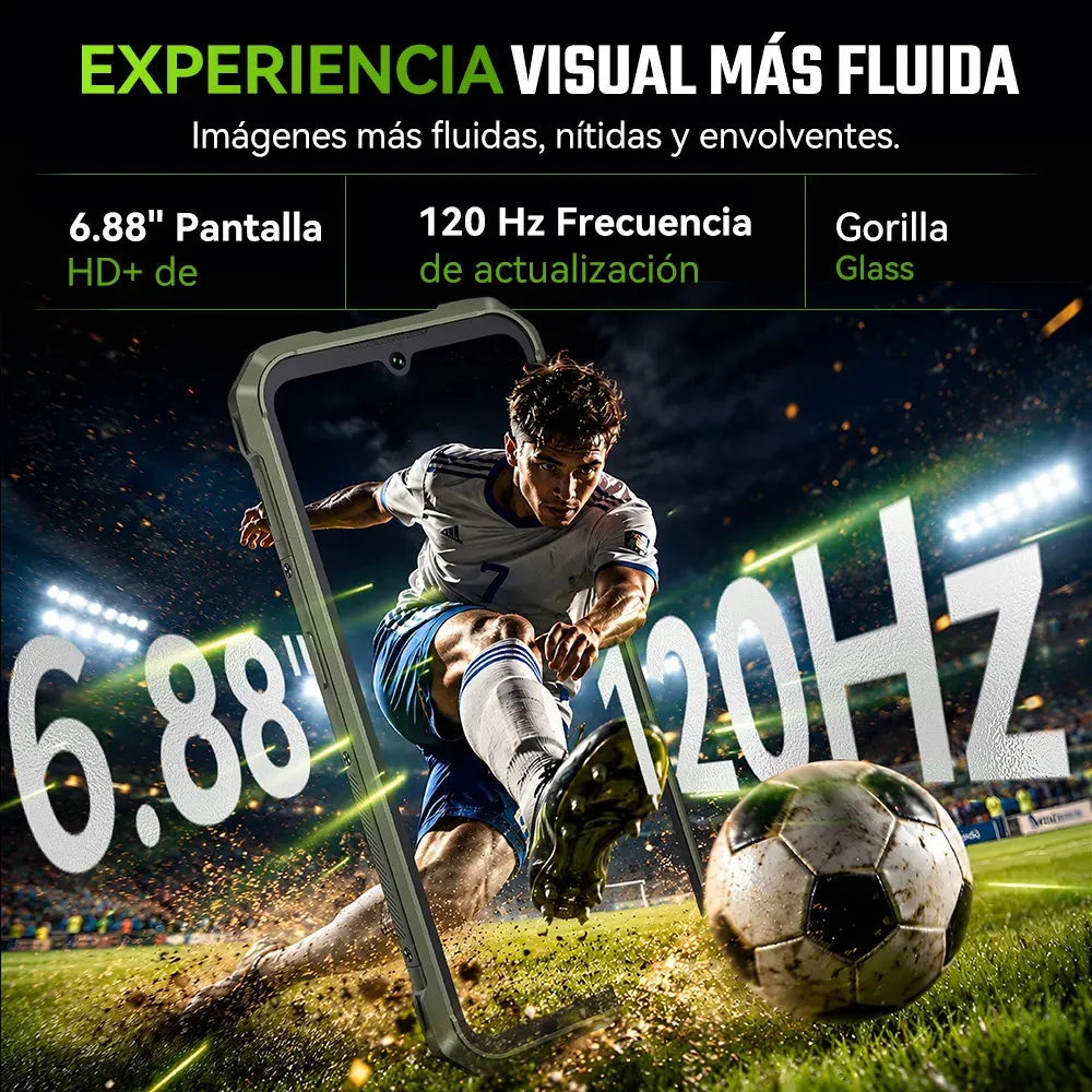 Cubot Kingkong Dura Robusto Dual Sim 256 Gb Negro 12 Gb Ram (ampliable Hasta 32 Gb) 2 Baterías Extraíbles de 5000 mAh + Cargador de Baterías Android 16