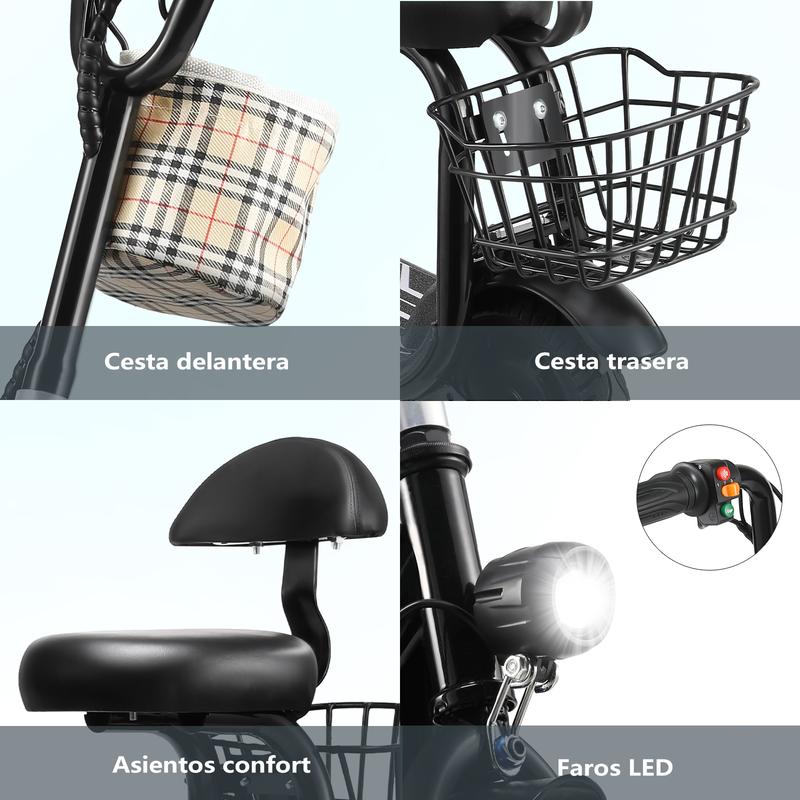 HONEY WHALE JL005 Scooter Eléctrico Infantil 18KM/H-350W-10KM-3.6AH-(MAX)Velocidad-Potencia-Autonomía-Capacidad de la Batería, Patin Eléctrico para Niños y Niñas con Asiento, Altavoz Bluetooth HONEYWHALE