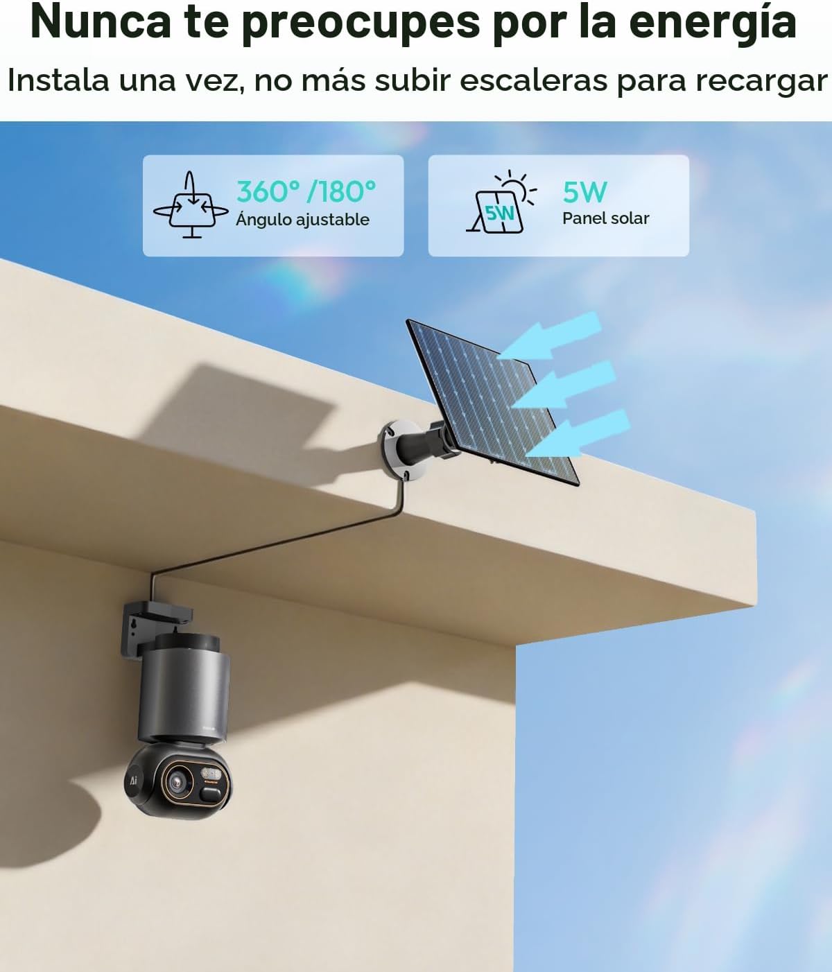BOTSLAB - Cámara de seguridad inalámbrica 4K para exteriores-Dos cámaras