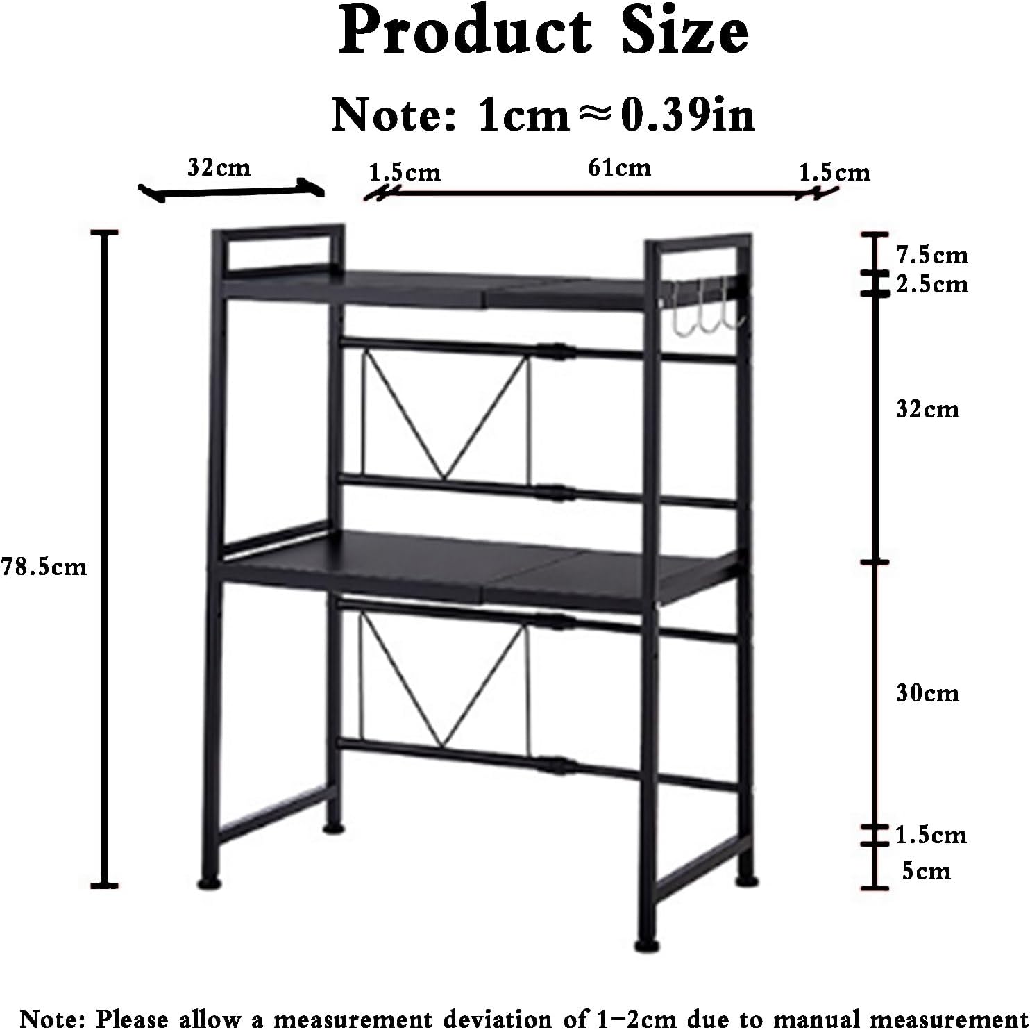 Estante ajustable para freidora de aire, soporte resistente para encimera de cocina, organizador para pequeños electrodomésticos, organizadores de estantes para despensa, color blanco.