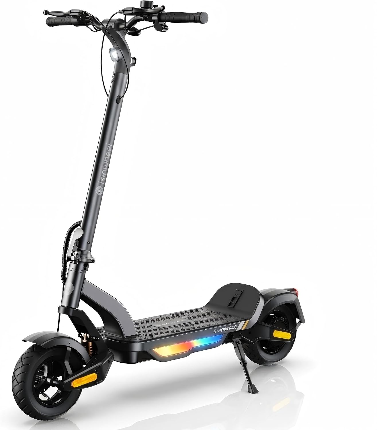 isinwheel S NOVA PRO Electric Scooter for Adults, 38 Miles Long Range, 28 Mph Top Speed, 1000W Motor, 264lbs Load, Foldable Commuting E-Scooter with 10" Pneumatic Tires, Dual Suspension, Dual Disc