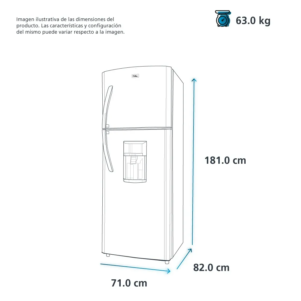 Refrigerador Mabe Rme360fzmrx0 14 Pies Automático 360l Inox Color Inoxidable