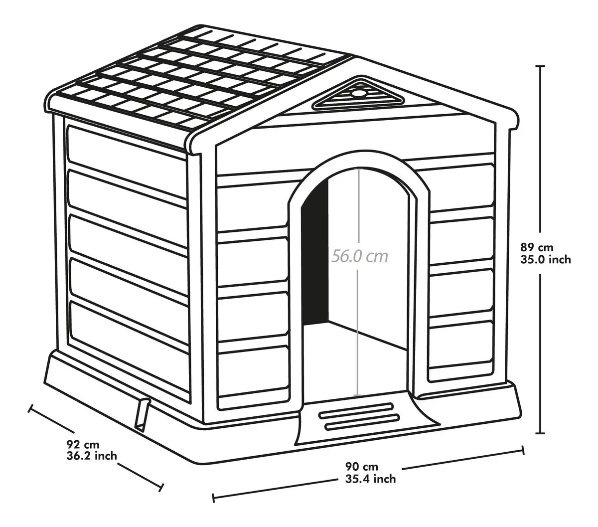Casa Hogar Ideal Perro Raza Mediana Grande Confortable Rimax Color Gris Oscuro