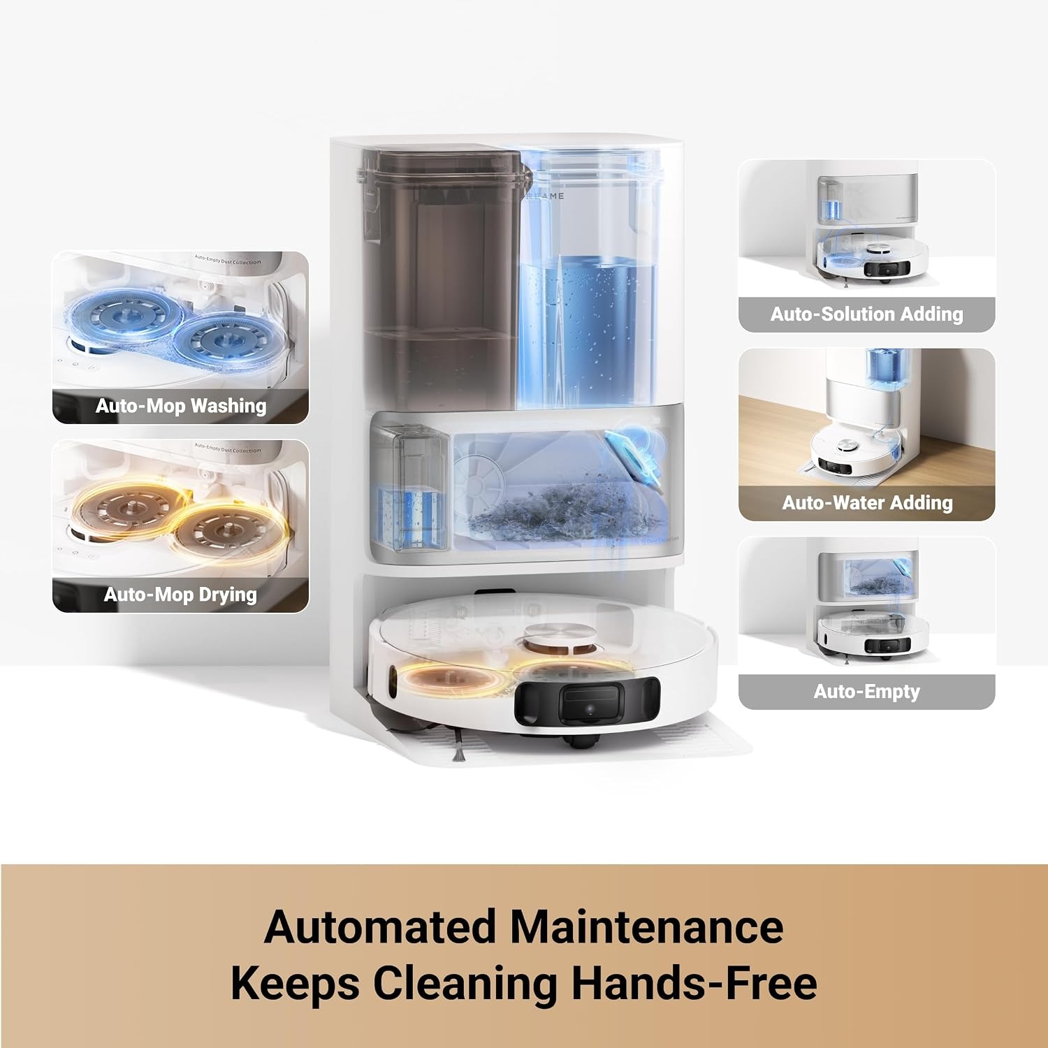 DREAME L10s Ultra Gen 2 Robot Aspirador y Fregona, succión de 10,000 Pa, tecnología MopExtend, estación base todo en uno, autovaciado de 75 días, fregona con autolavado y secado, prevención