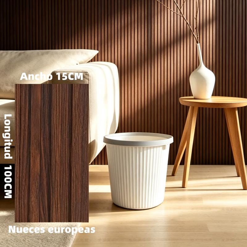 20 pz Lambrin 3D, Material PVC y Grano de Madera, 1mx17cm, Facil Instalacion, Panel Decorativo Para Pared, Grano de Madera, Lambrin Decorativo, Mejoras del Hogar, Decoracion Habitacion, Sala de Estar, Cocina