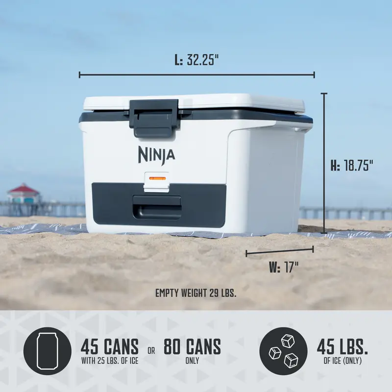Nevera rígida Ninja FrostVault de 50 cuartos (aprox. 47 L) con zona seca - FB151