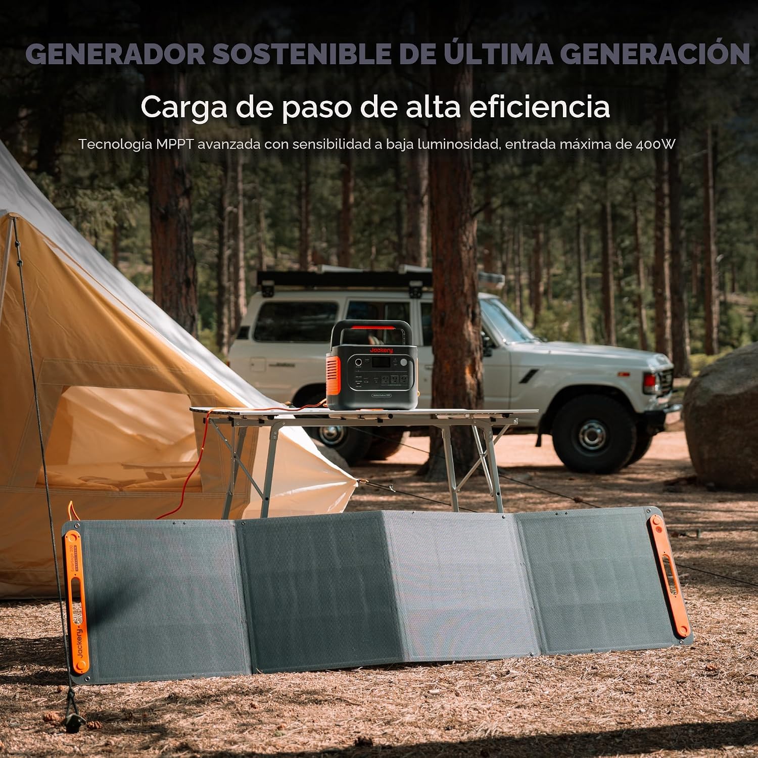 Jackery Generador Solar 1000 v2 con Panel Solar de 100W, Estación de Energía Portátil de 1070Wh LiFePO4, Salida de 1500W CA/100W USB-C, Carga Rápida de 1Hr para Exteriores, Vida Fuera de la Red, RV