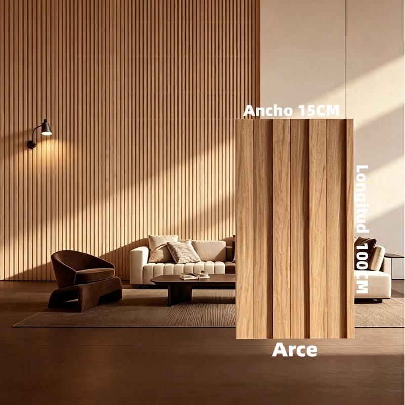 20 pz Lambrin 3D, Material PVC y Grano de Madera, 1mx17cm, Facil Instalacion, Panel Decorativo Para Pared, Grano de Madera, Lambrin Decorativo, Mejoras del Hogar, Decoracion Habitacion, Sala de Estar, Cocina