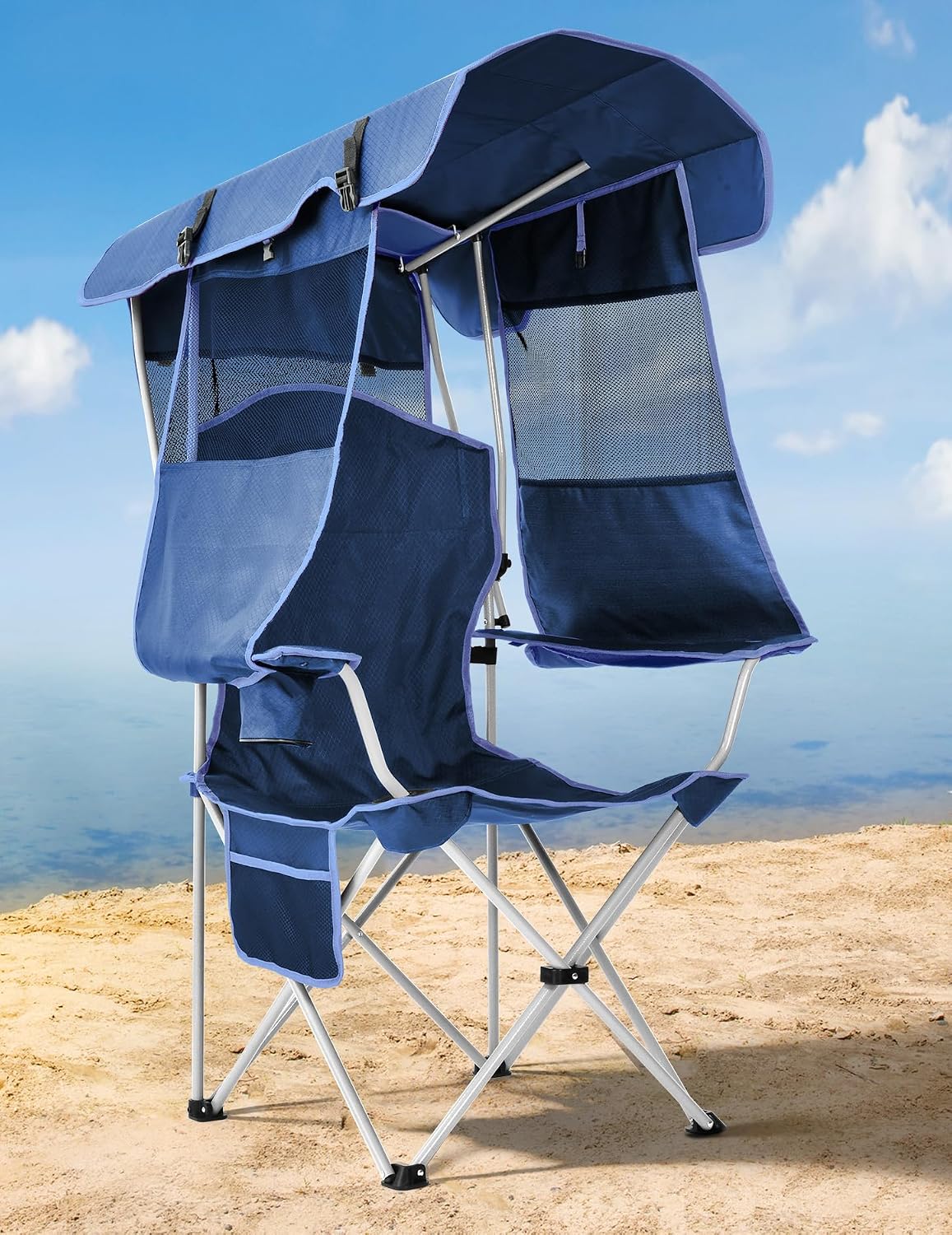 Docusvect Silla de camping con toldo - Canopy es la mochila