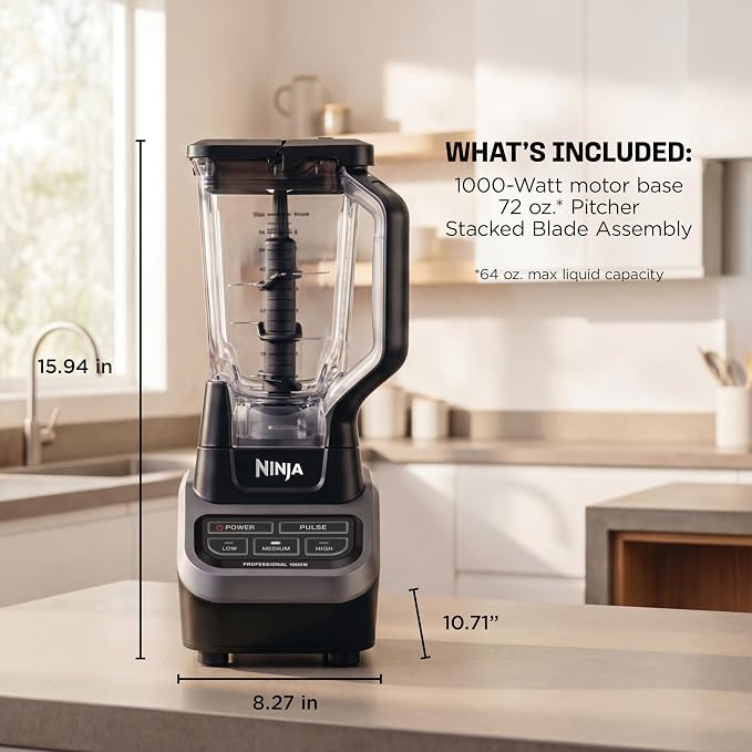 Sistema de Licuadora Ninja® Foodi® Power Pitcher con Vaso de 2.1 L, 1000 W