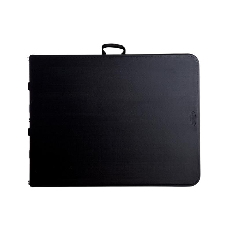 Paquete 4 Mesas Plegables Negras 180 cm Portátiles Resistencia 80KG para Eventos Familiares Interior y Exterior